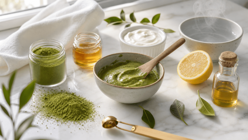 Masque éclat au Matcha en 10 mn